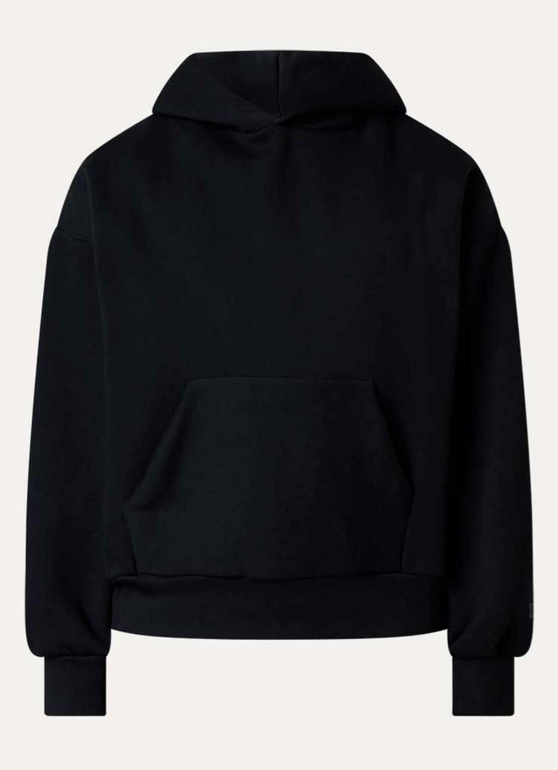 Fear of God Essentials AS25 hoodie met flock logoprint - voorkant 2 zwart