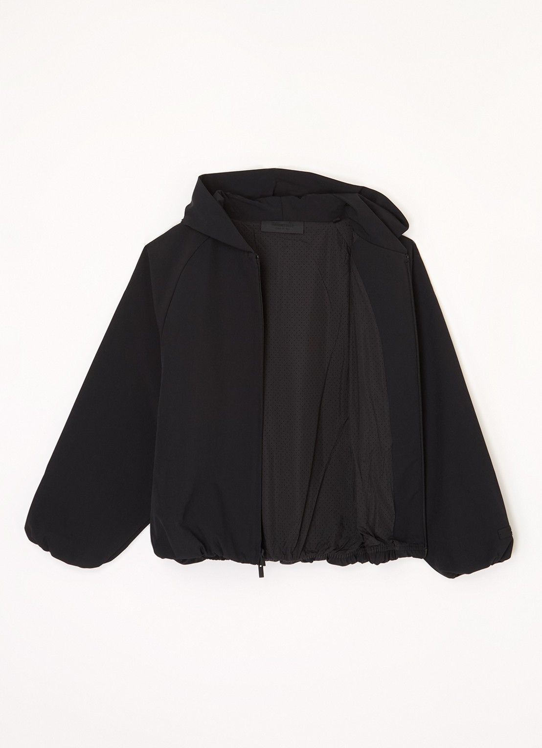 Fear of God Essentials Bomberjack met capuchon - voorkant 3 zwart
