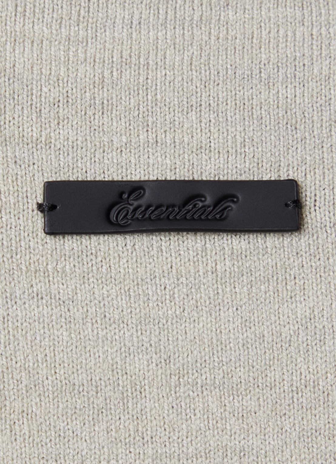 Fear of God Essentials Fijngebreide pullover met ronde hals - detail 2 taupe