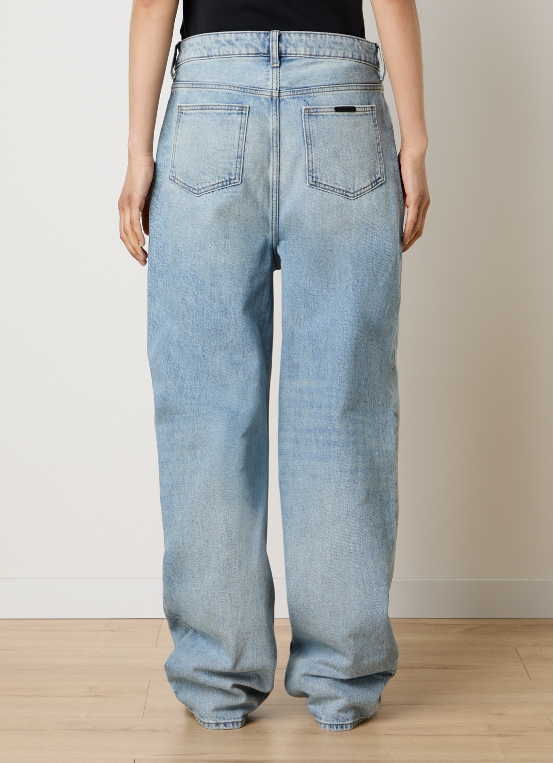 Fear of God Essentials High waist loose fit jeans met lichte wassing - achterkant 6 indigo