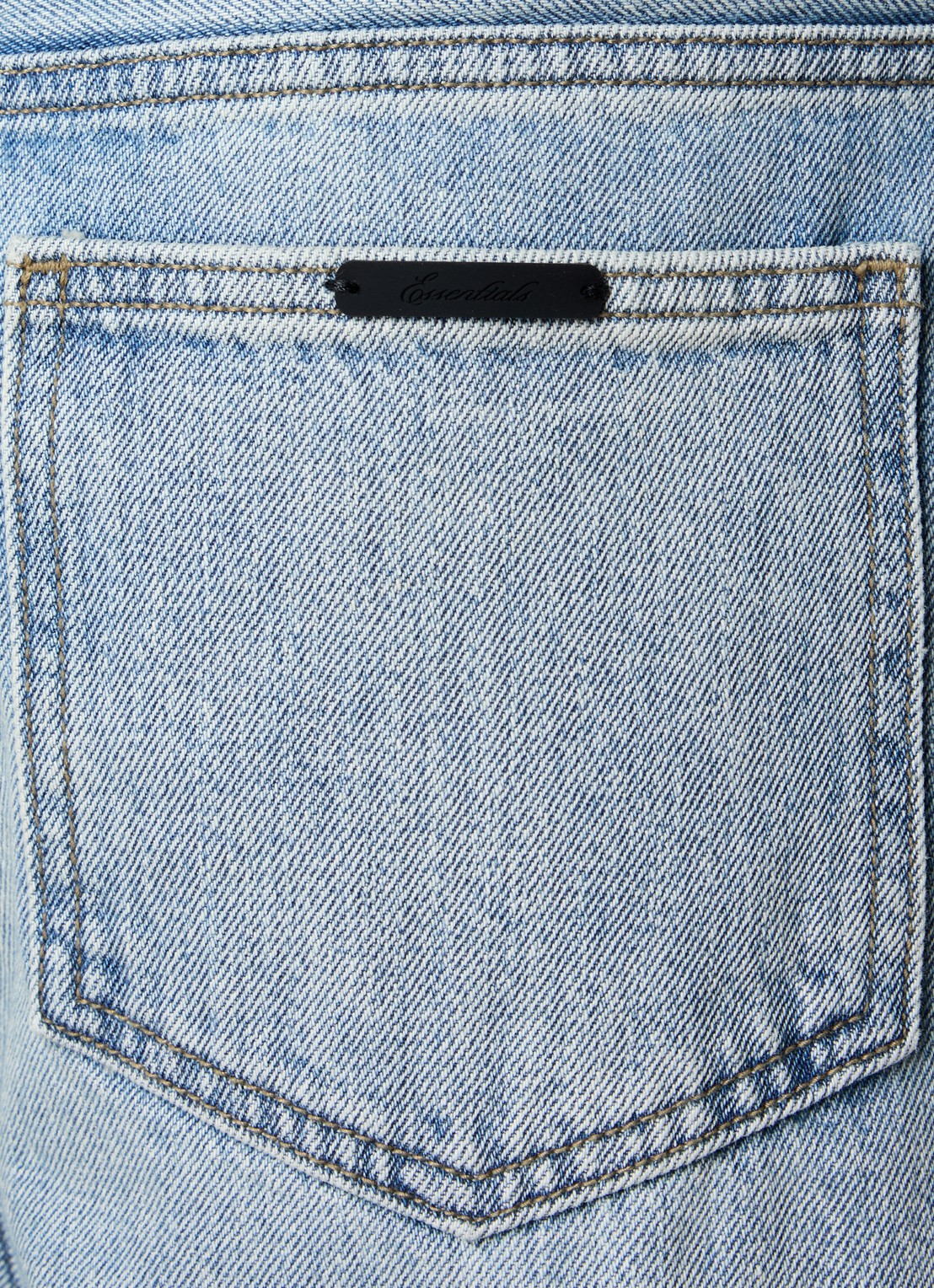 Fear of God Essentials High waist loose fit jeans met lichte wassing - detail 5 indigo