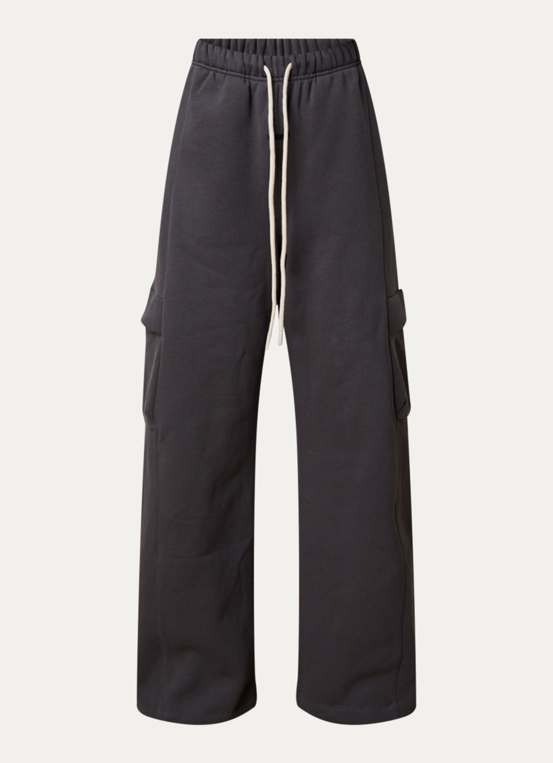 Fear of God Essentials High waist wide fit joggingsbroek met steekzakken - voorkant 2 donkergrijs