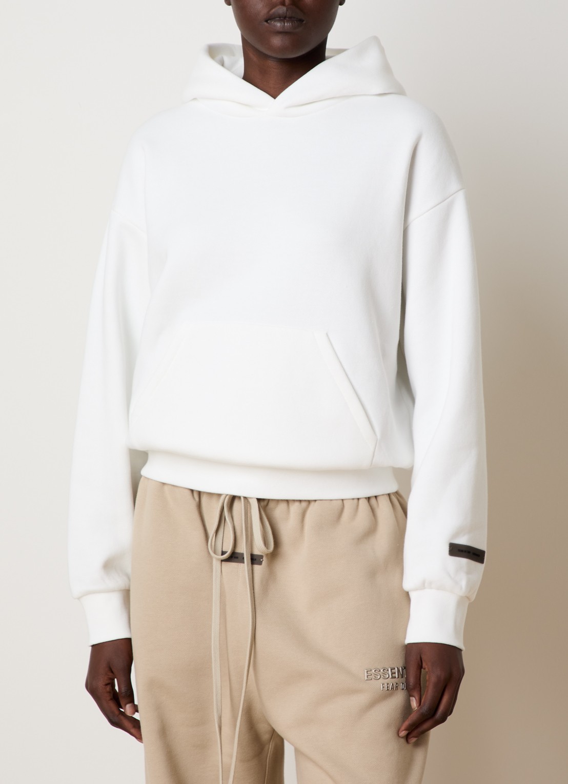 Fear of God Essentials Hoodie met gemêleerd dessin - detail 2 wit