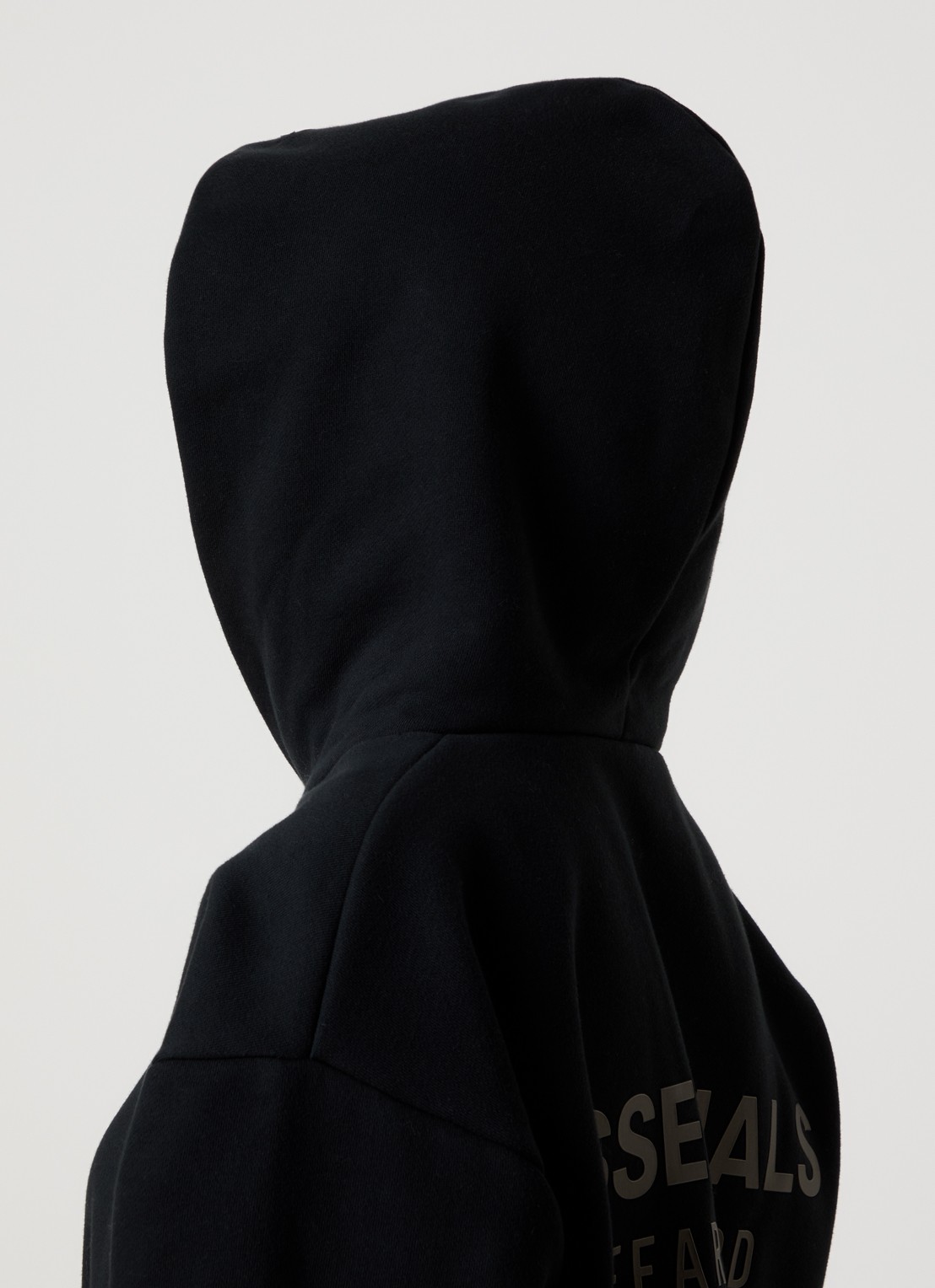 Fear of God Essentials Hoodie met gemêleerd dessin - detail 5 zwart