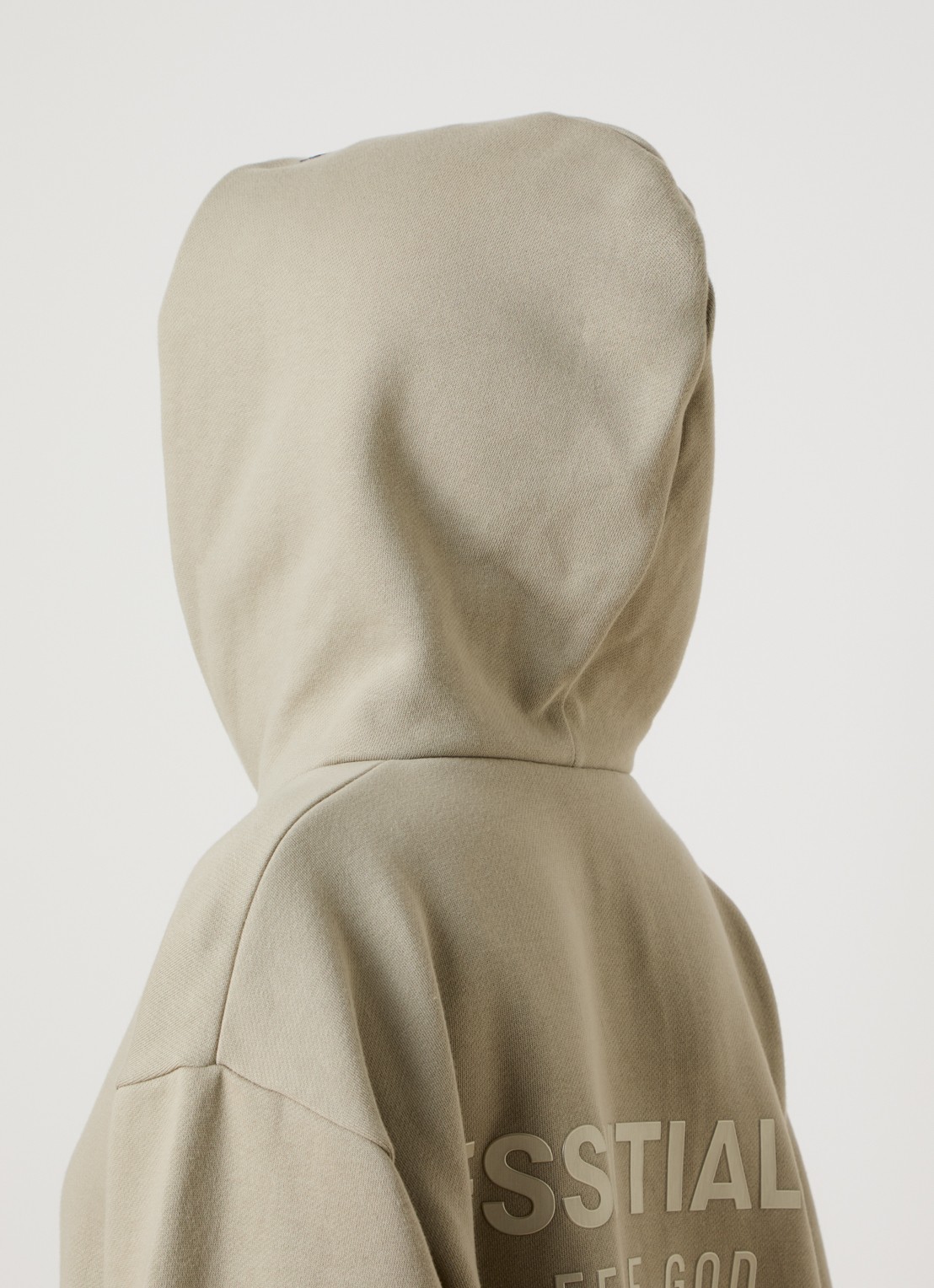 Fear of God Essentials Hoodie met gemêleerd dessin - detail 5 zand