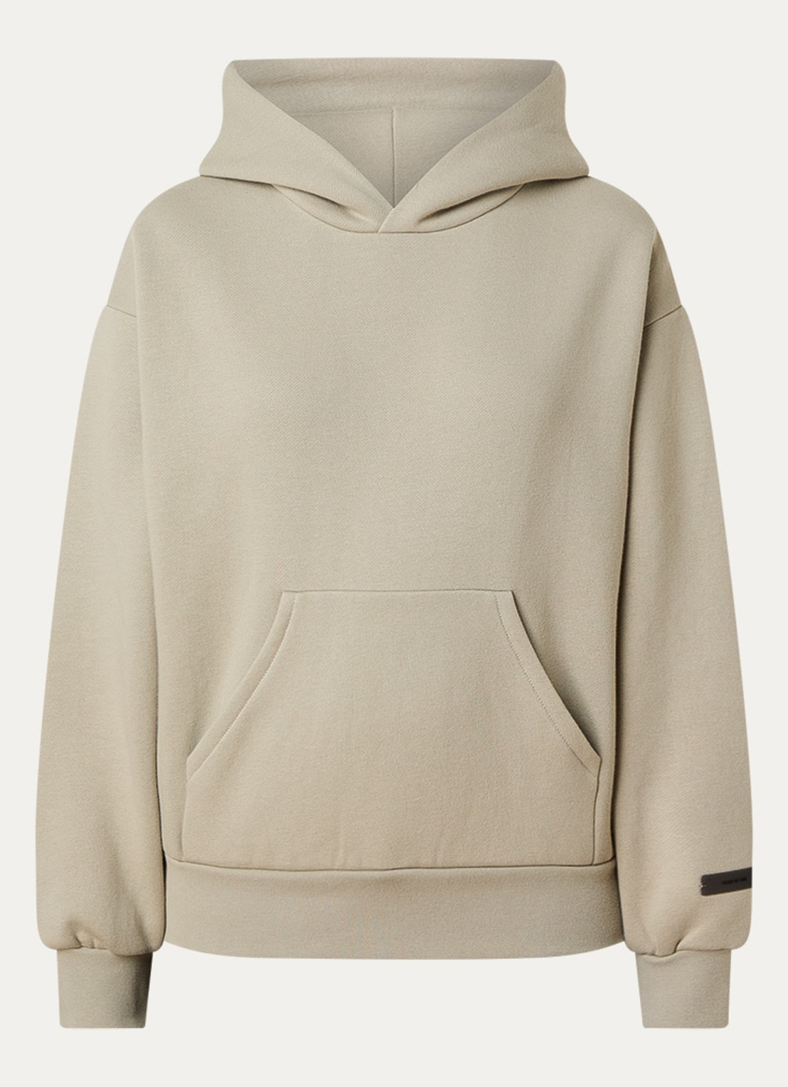 Fear of God Essentials Hoodie met gemêleerd dessin - voorkant 2 zand