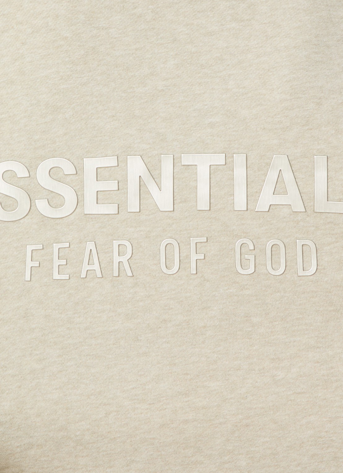 Fear of God Essentials Hoodie met gemêleerd dessin - detail 4 beige