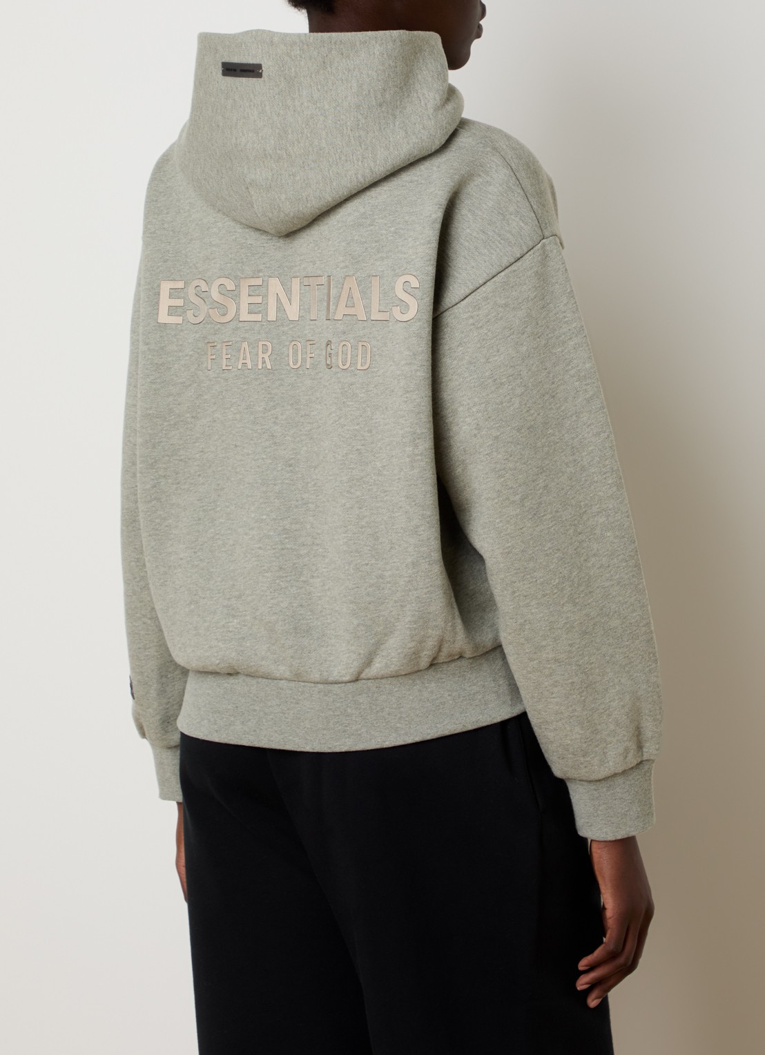 Fear of God Essentials Hoodie met gemêleerd dessin - detail 4 grijs