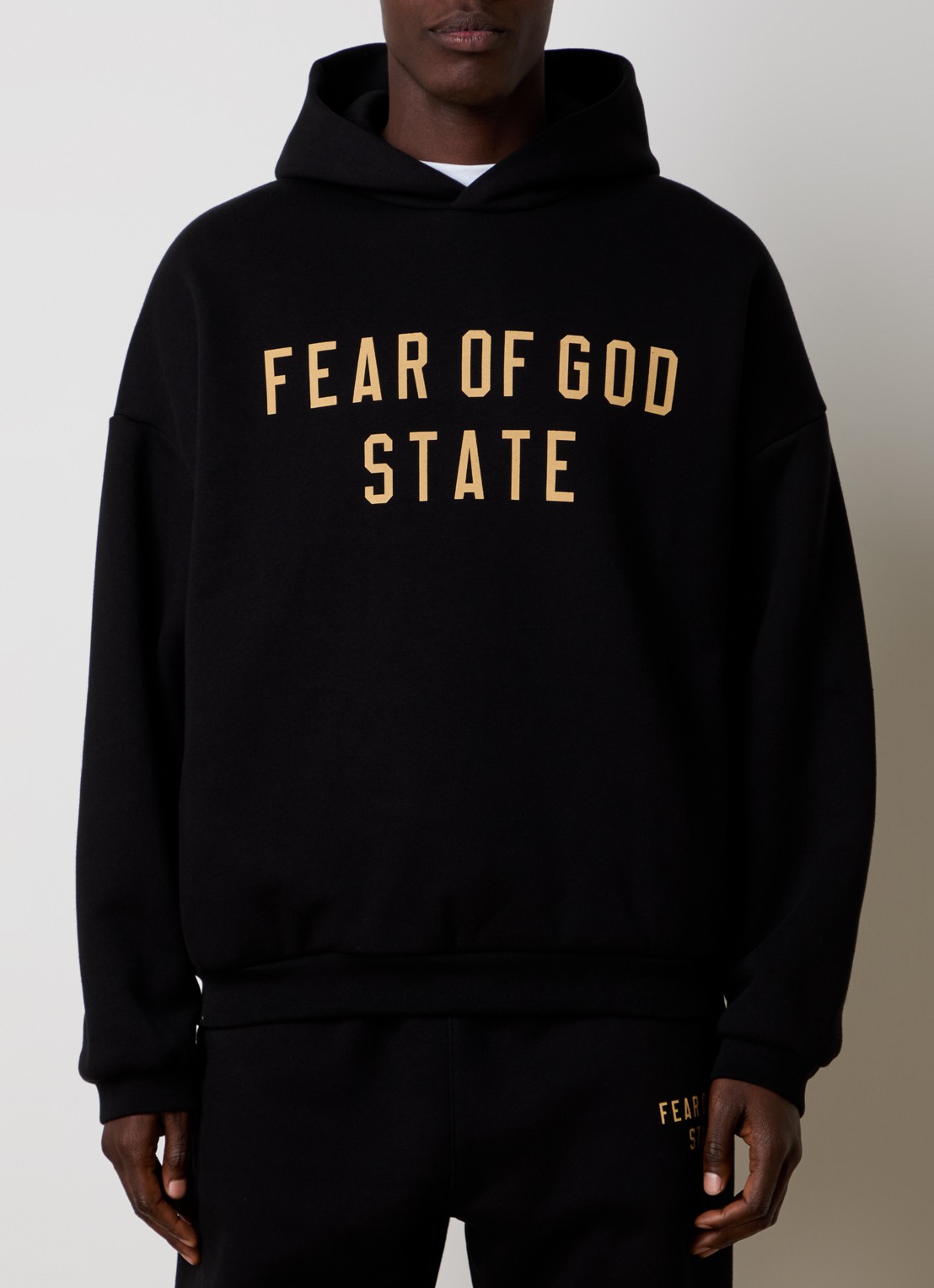 Fear of God Essentials Hoodie met logoprint - detail 4 zwart