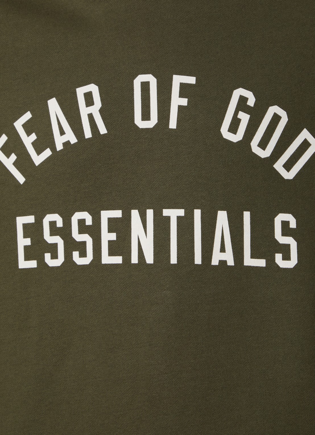 Fear of God Essentials Hoodie met logoprint - detail 3 bronsgroen