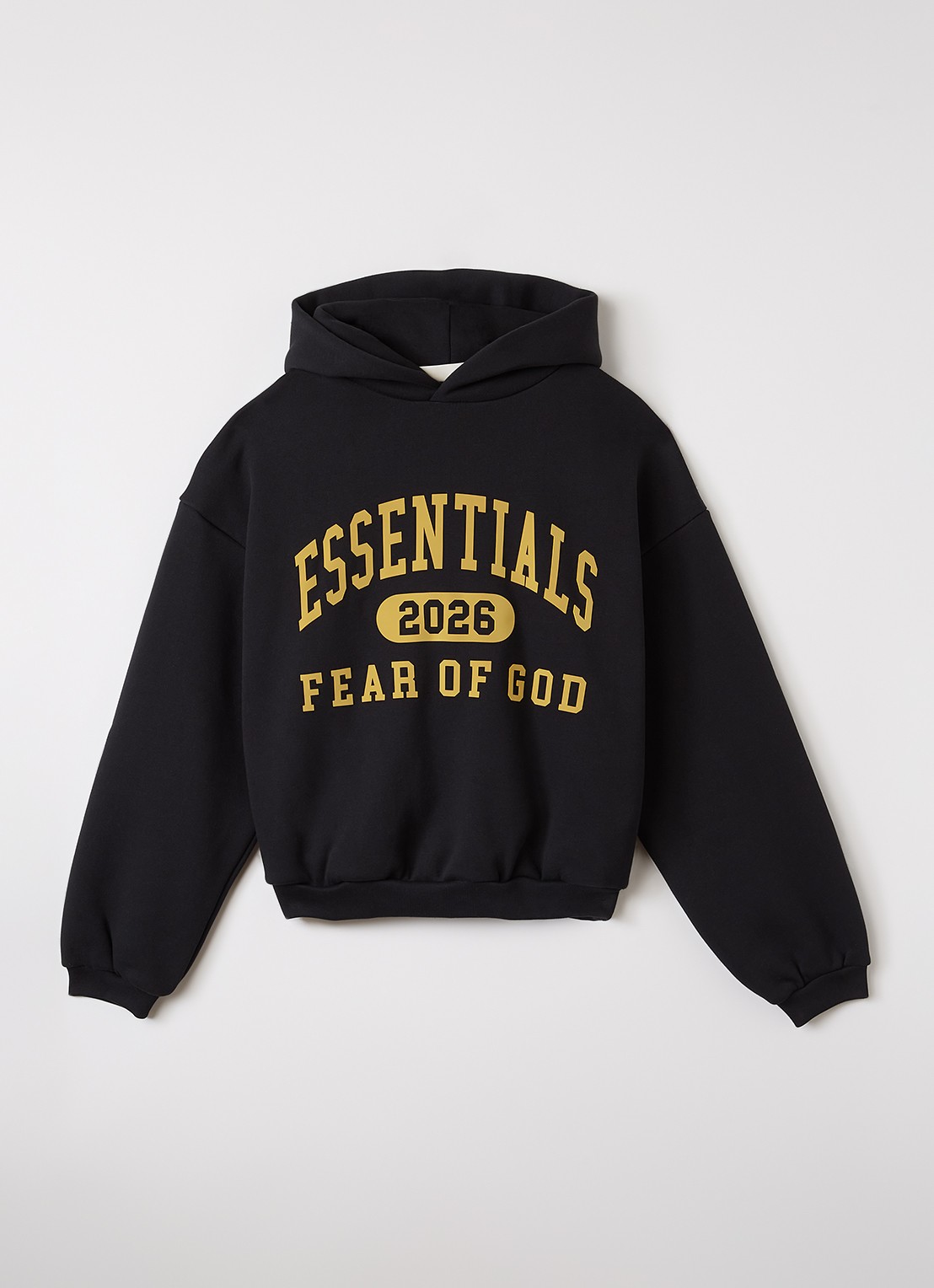 Fear of God Essentials Hoodie met logoprint - voorkant 2 zwart