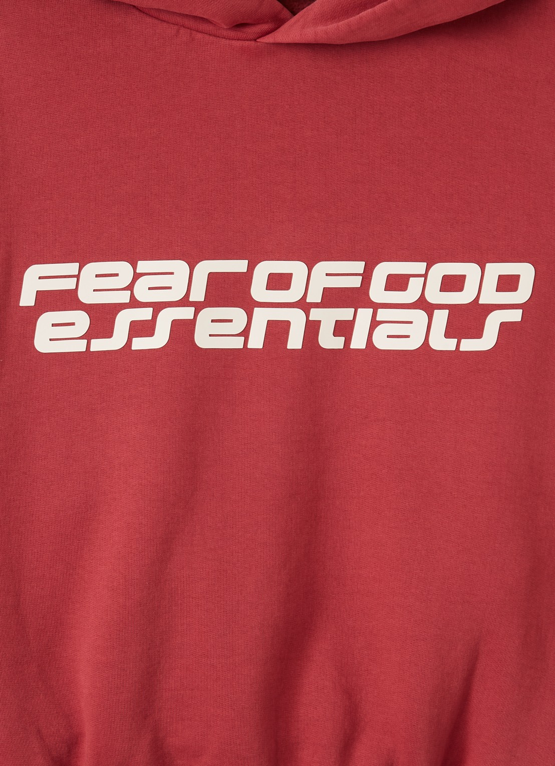 Fear of God Essentials Hoodie met logoprint - detail 3 rood