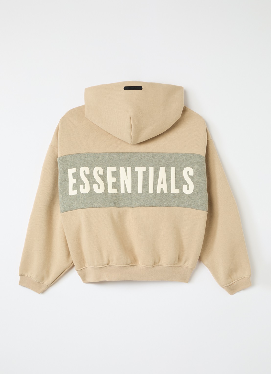 Fear of God Essentials Hoodie met logoprint - voorkant 2 beige