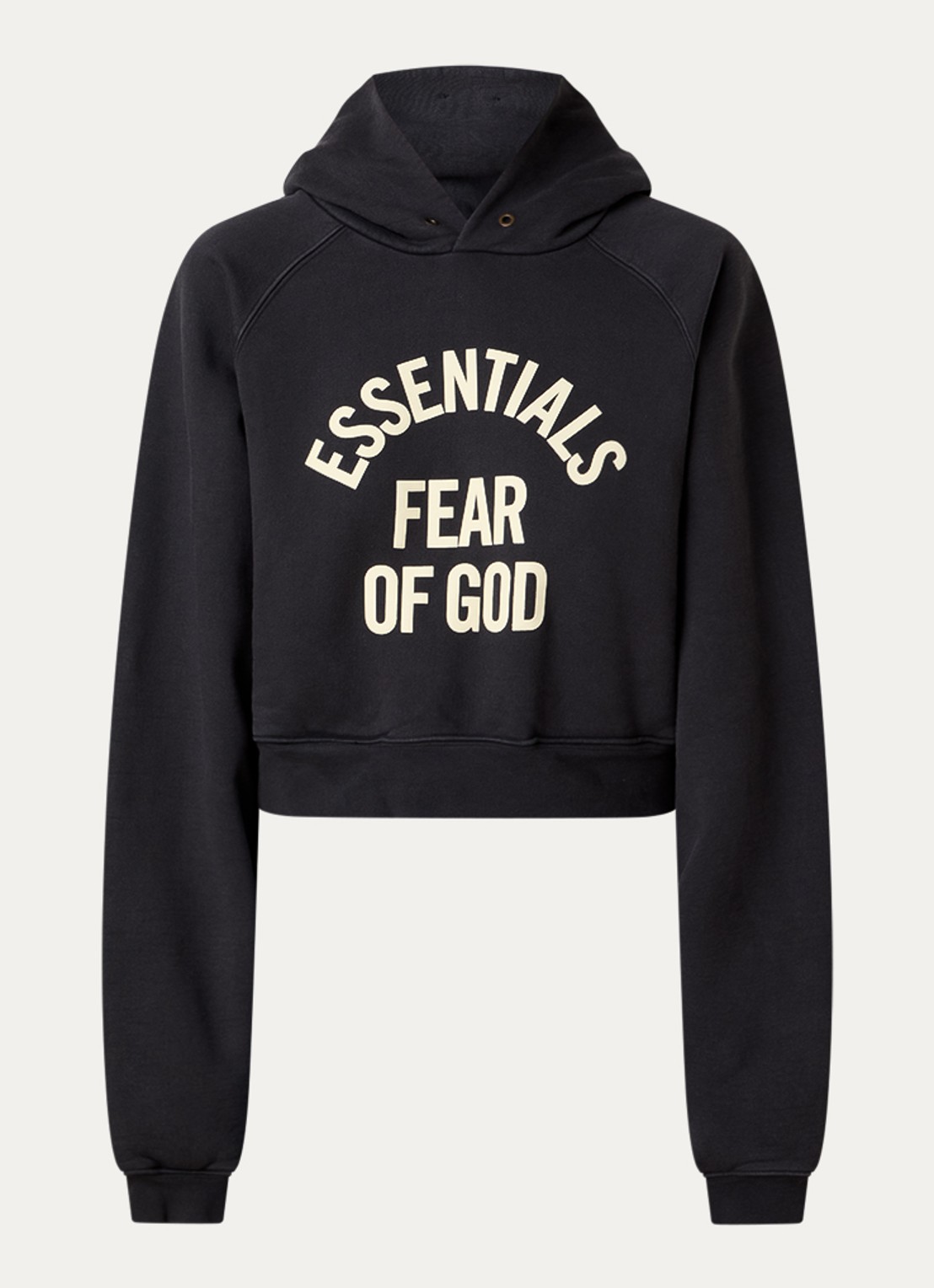 Fear of God Essentials Hoodie met logoprint - voorkant antraciet