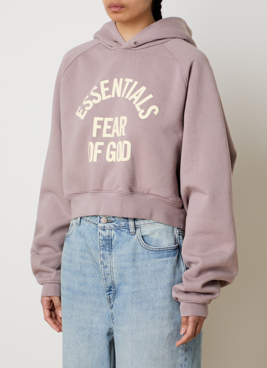 Fear of God Essentials Hoodie met logoprint - detail 4 oudroze