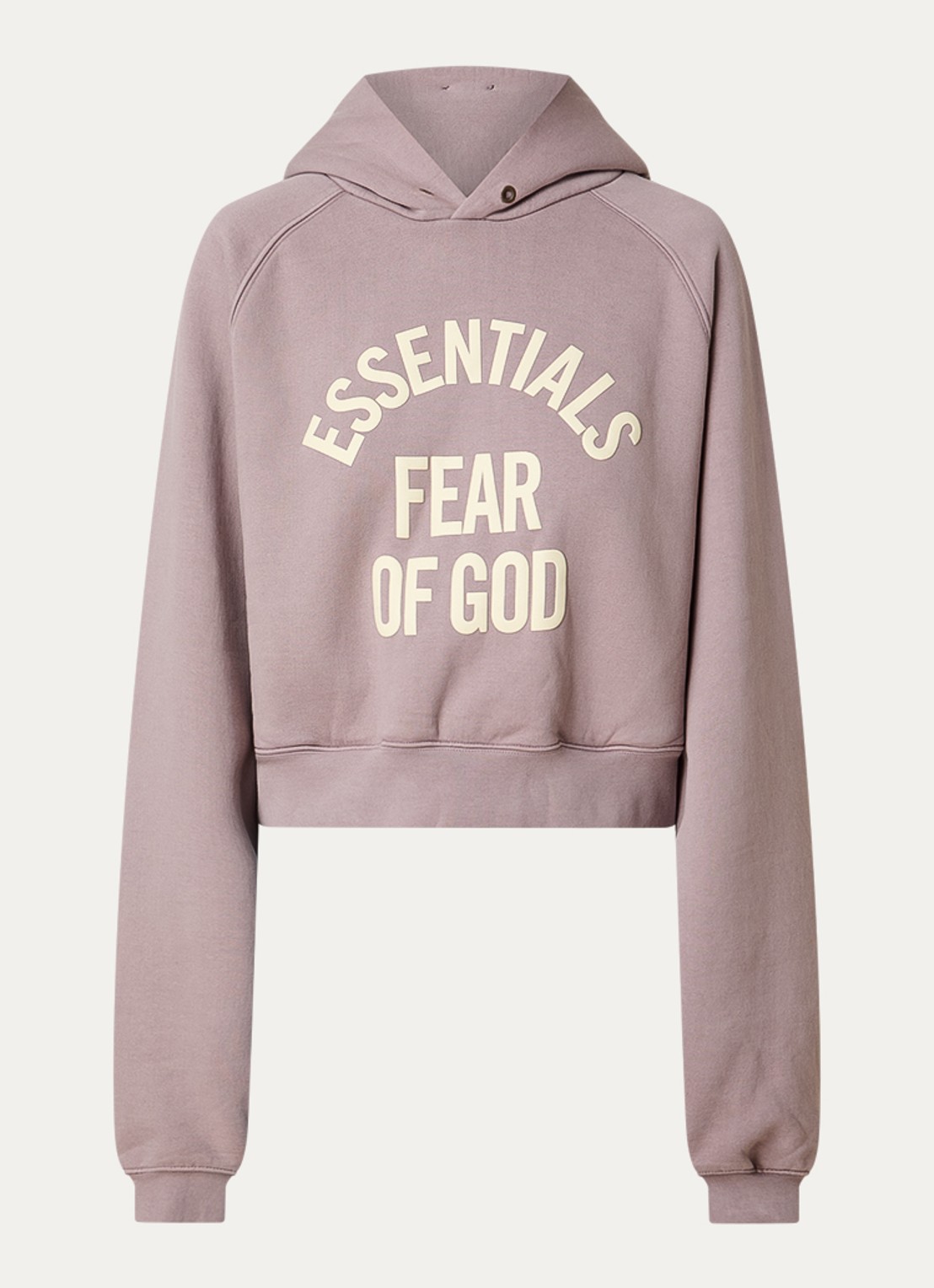 Fear of God Essentials Hoodie met logoprint - voorkant 2 oudroze