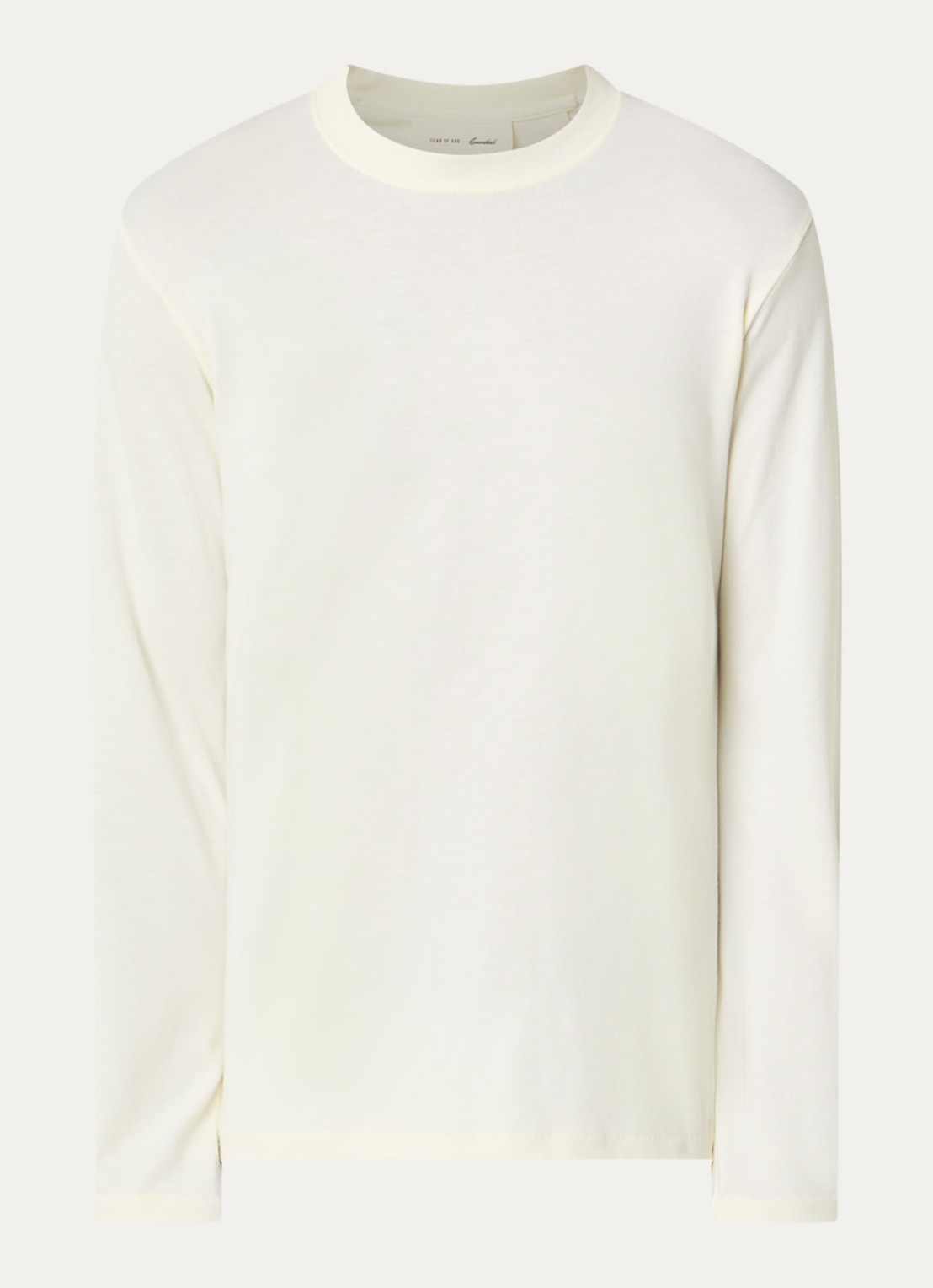 Fear of God Essentials Longsleeve met backprint - voorkant ivoor
