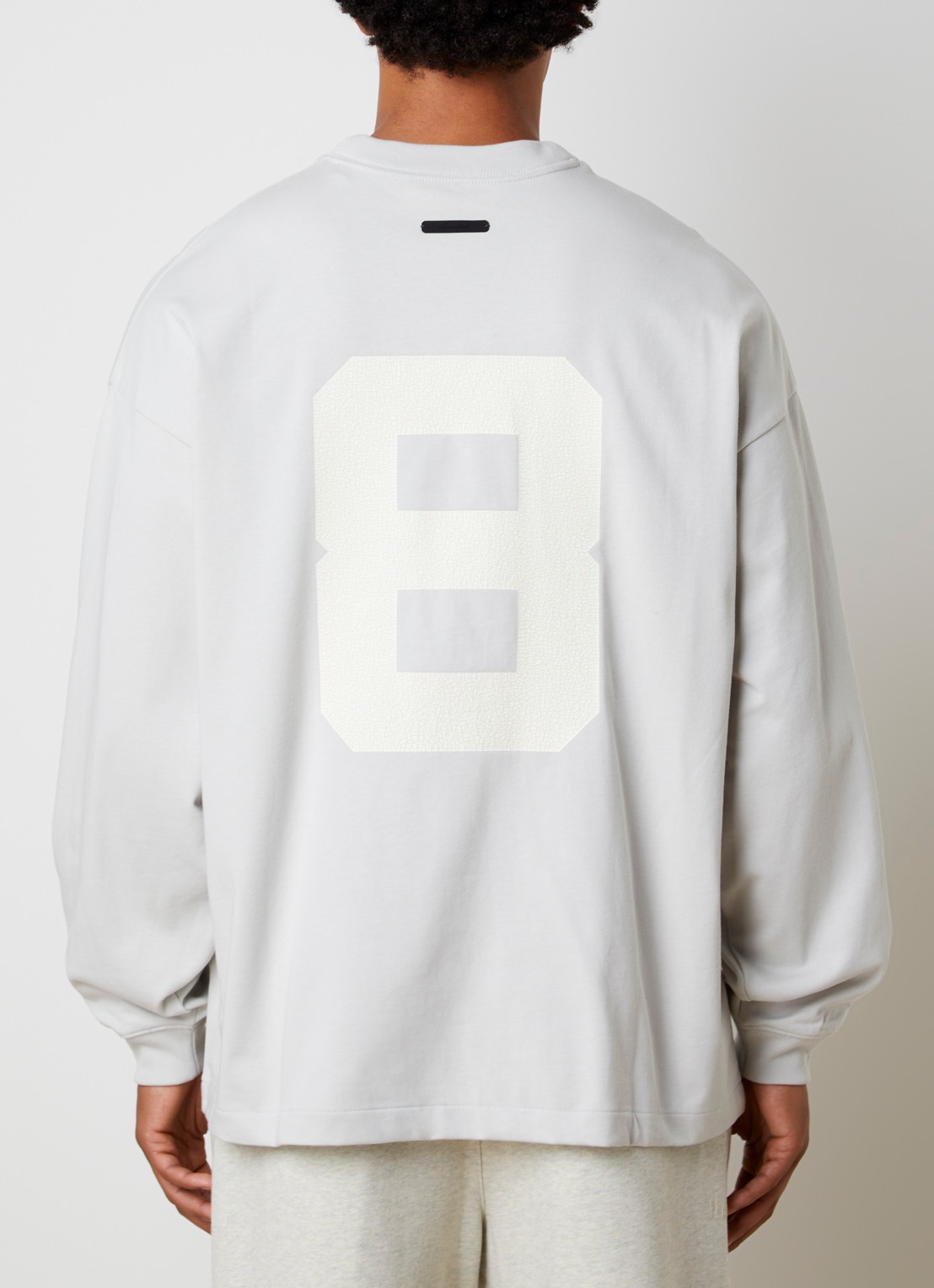 Fear of God Essentials Longsleeve met logo- en backprint - achterkant 3 lichtgrijs