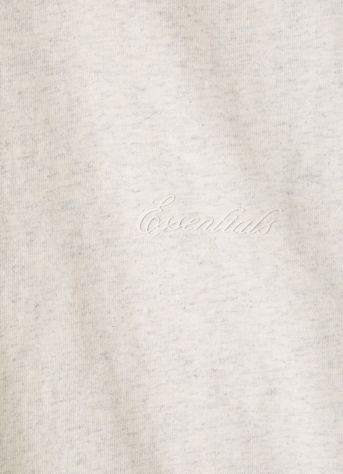 Fear of God Essentials Longsleeve met logo - detail grijsmele