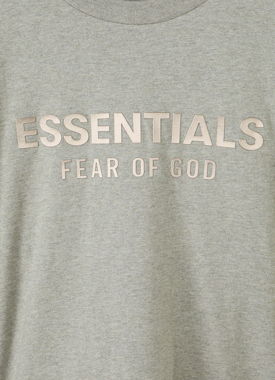 Fear of God Essentials Longsleeve met logoprint - detail grijsmele