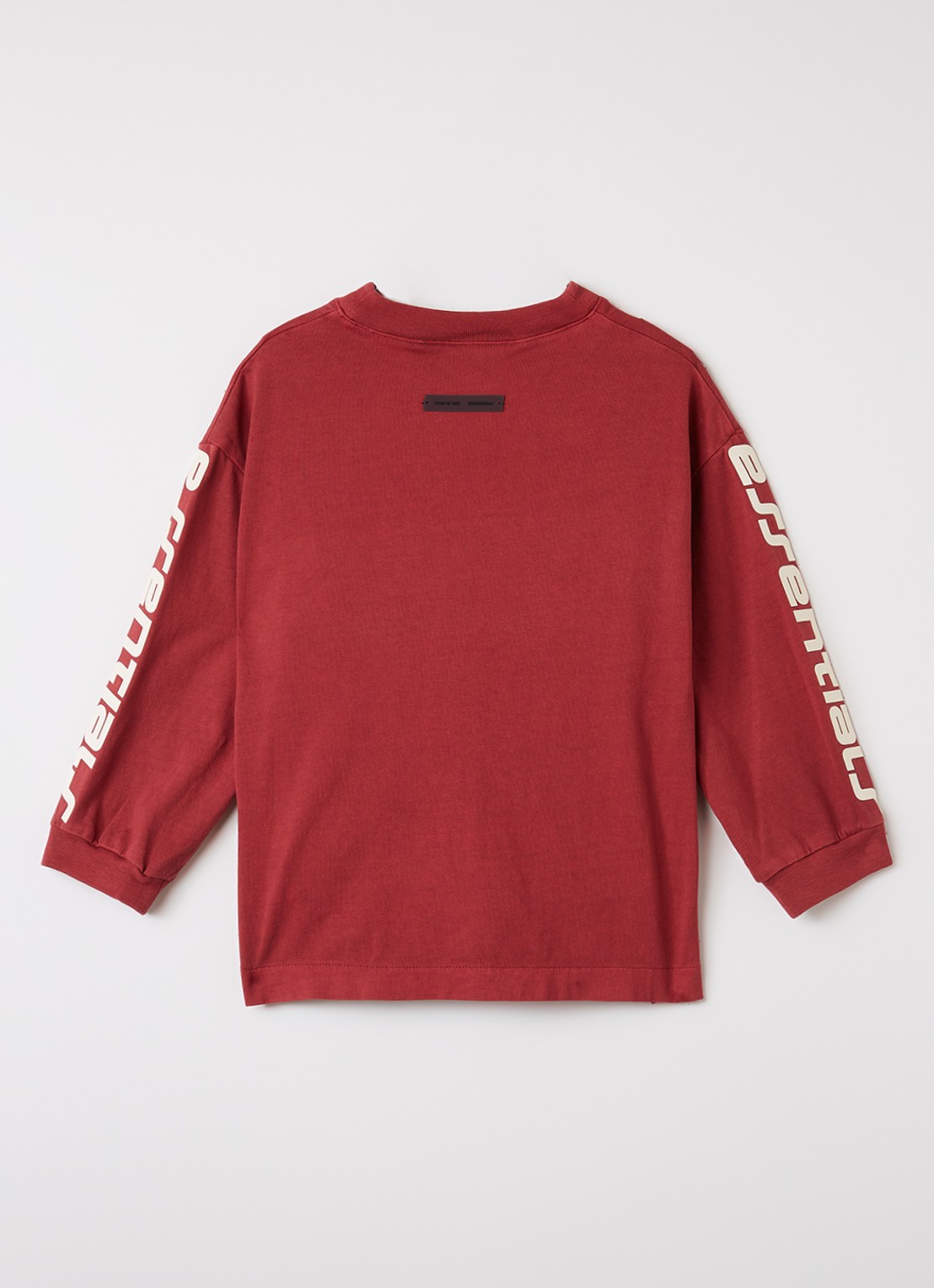 Fear of God Essentials Longsleeve met logoprint - voorkant 3 steenrood