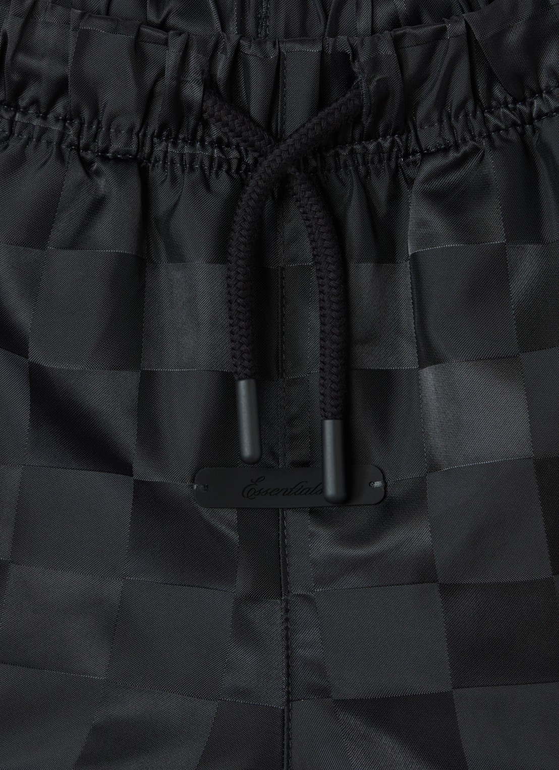 Fear of God Essentials Loose fit korte broek met ruitdessin - detail 3 zwart