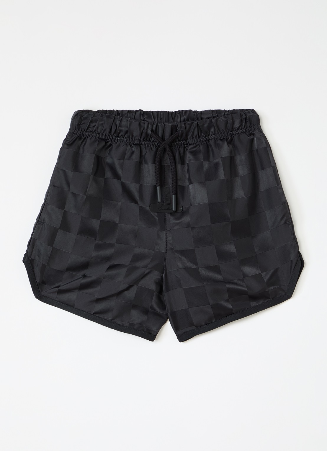 Fear of God Essentials Loose fit korte broek met ruitdessin - voorkant zwart