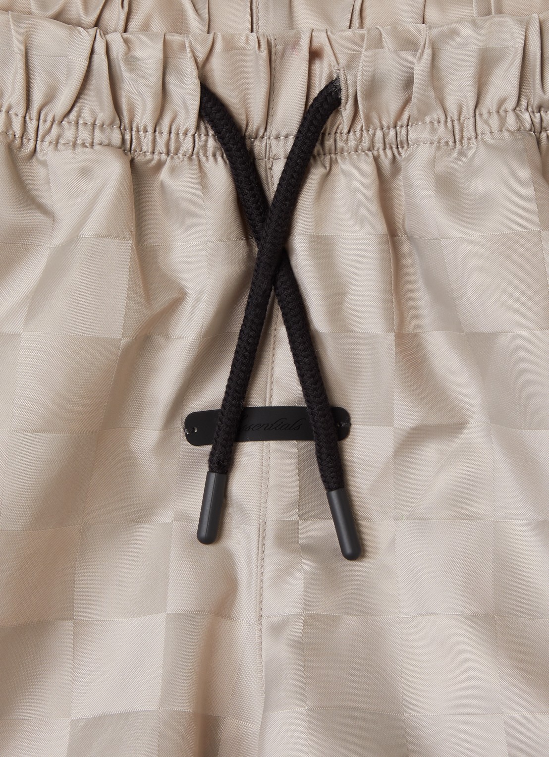 Fear of God Essentials Loose fit korte broek met ruitdessin - detail taupe
