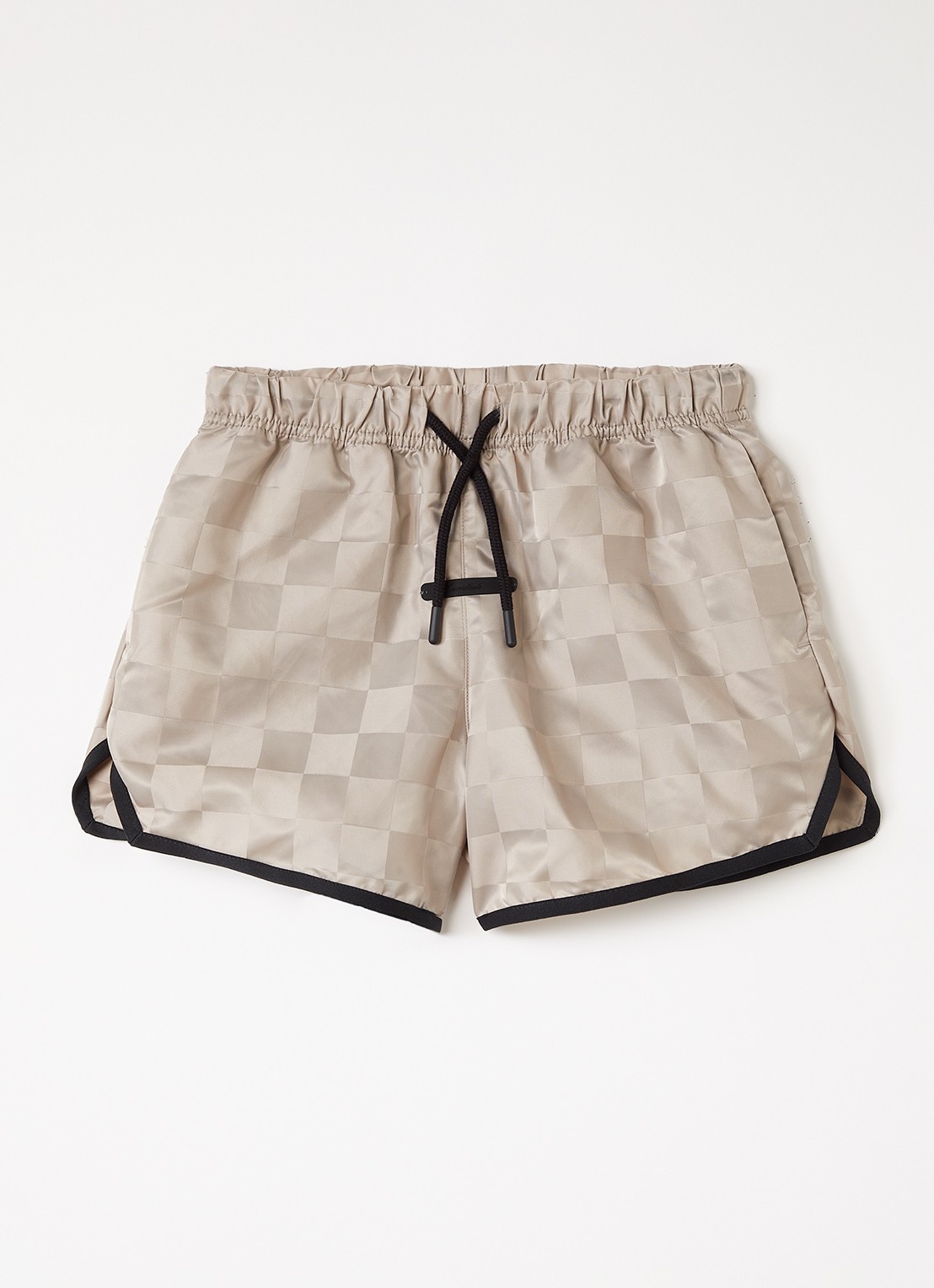Fear of God Essentials Loose fit korte broek met ruitdessin - voorkant 2 taupe