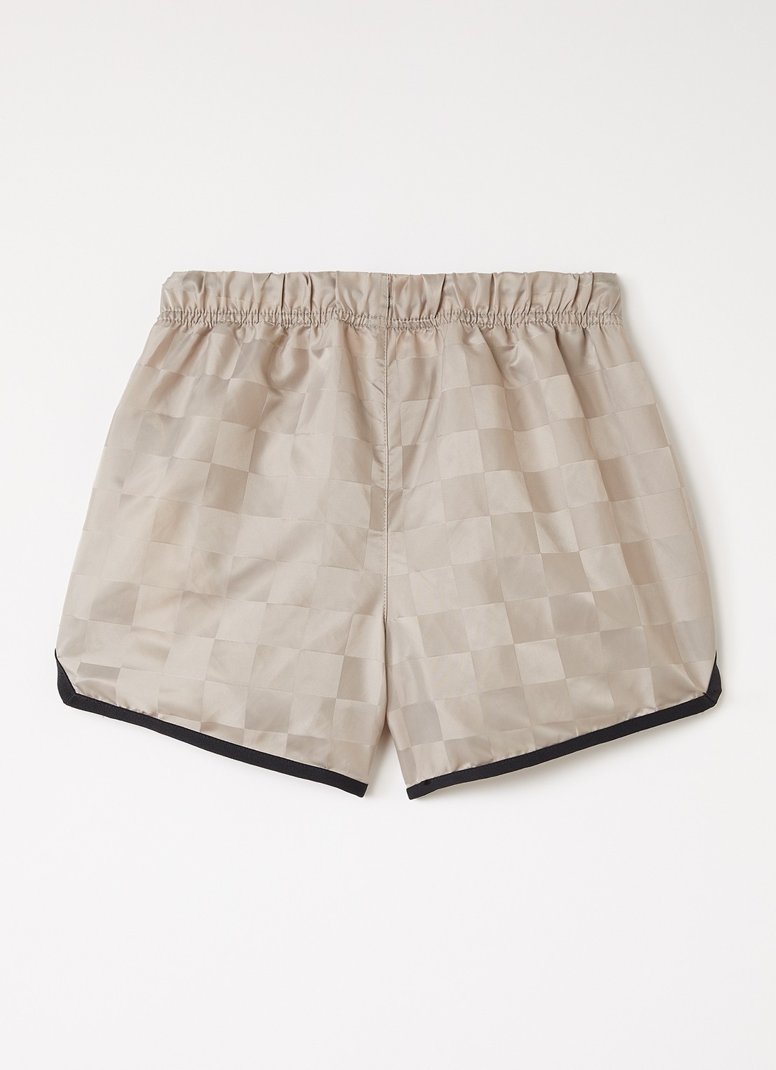 Fear of God Essentials Loose fit korte broek met ruitdessin - voorkant 3 taupe