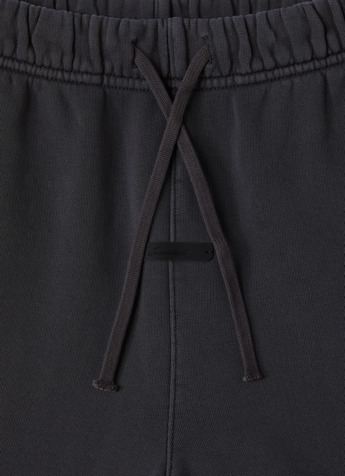 Fear of God Essentials Loose fit korte joggingbroek met logo - detail antraciet