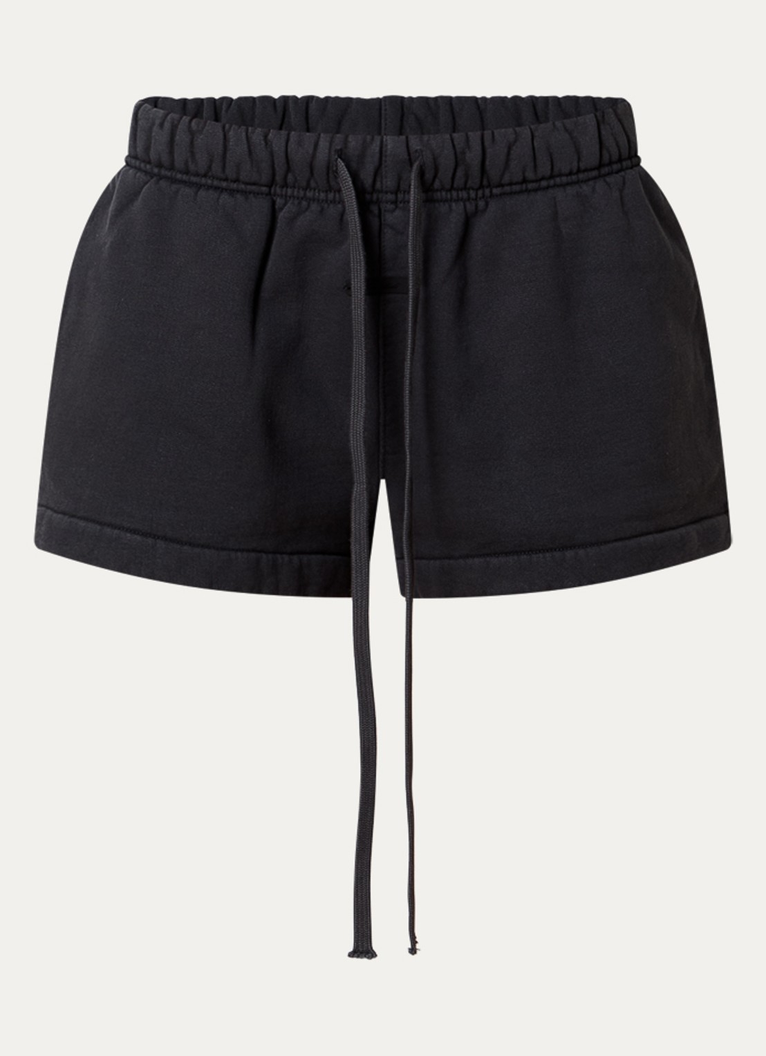 Fear of God Essentials Low waist loose fit korte broek met steekzakken - voorkant antraciet