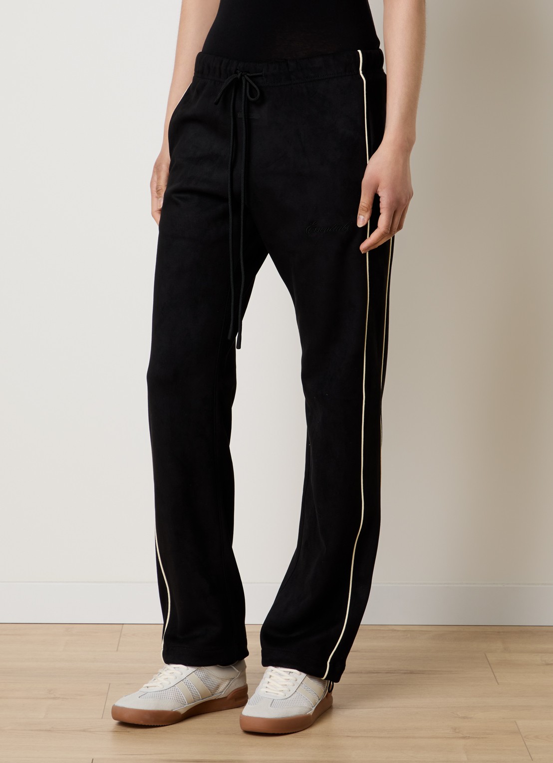 Fear of God Essentials Low waist slim fit joggingbroek met steekzakken - detail 4 zwart