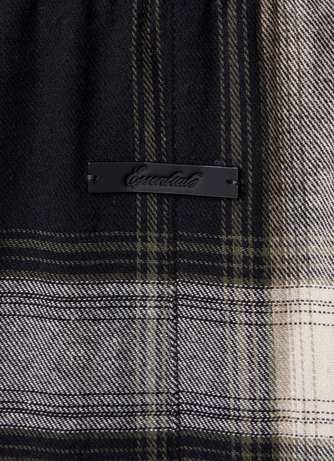Fear of God Essentials Mid waist flared fit lounge joggingbroek met ruitdessin - detail 4 antraciet