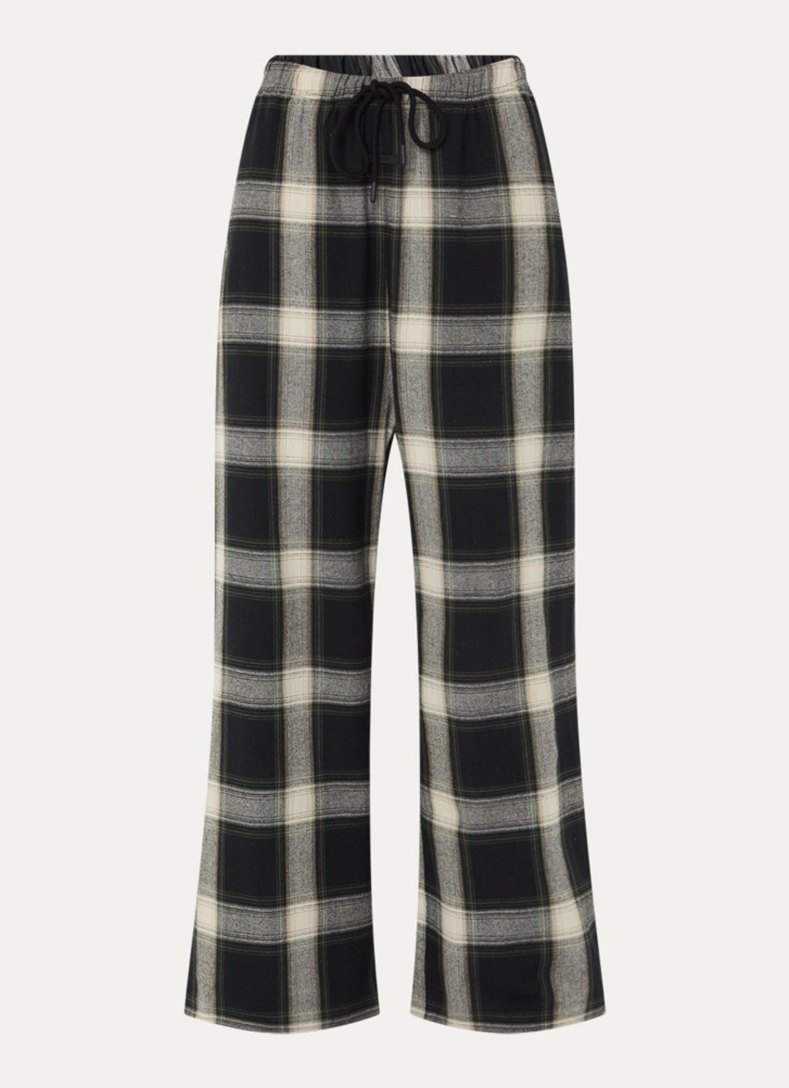 Fear of God Essentials Mid waist flared fit lounge joggingbroek met ruitdessin - voorkant antraciet