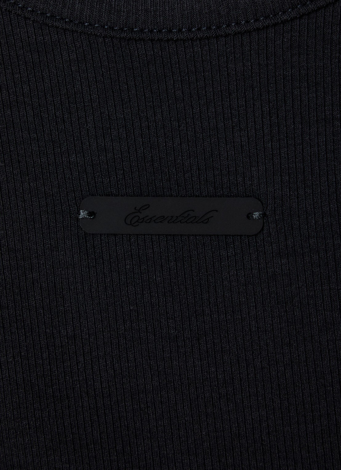 Fear of God Essentials Midi jurk met ronde hals - detail 3 zwart