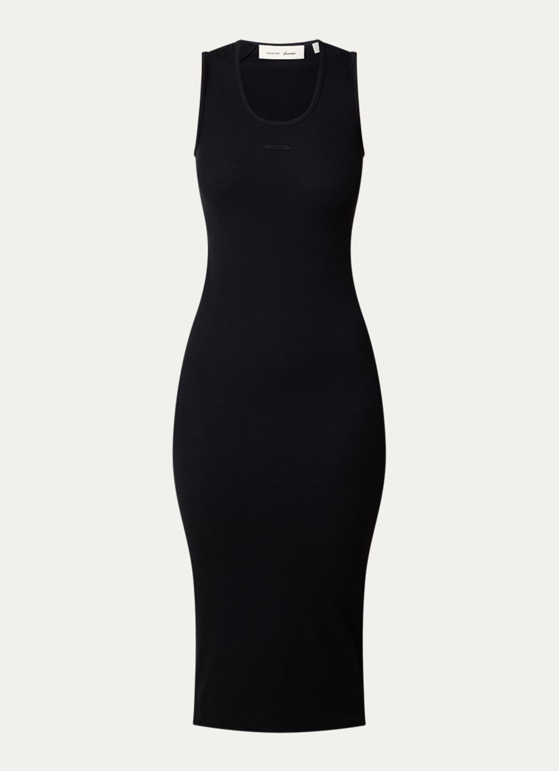 Fear of God Essentials Midi jurk met ronde hals - voorkant 4 zwart