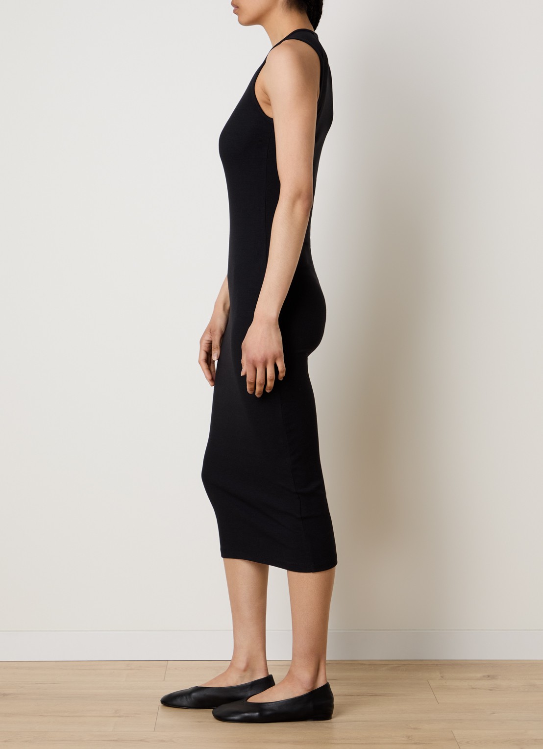 Fear of God Essentials Midi jurk met ronde hals - voorkant 5 zwart