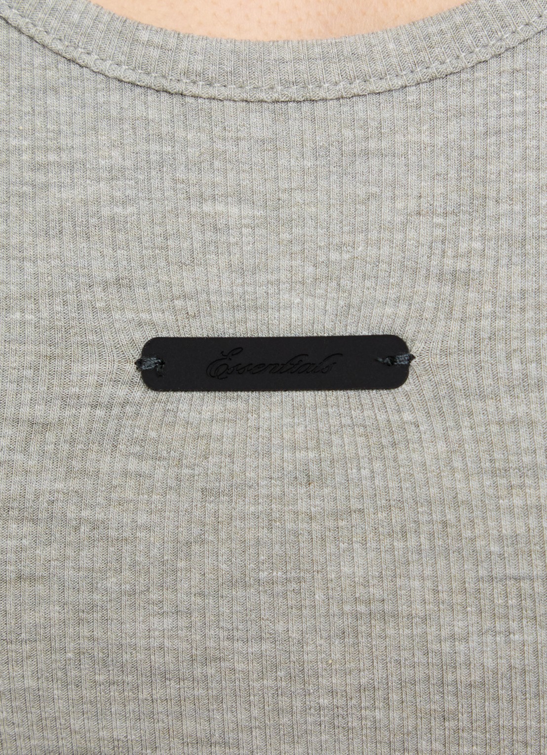 Fear of God Essentials Midi jurk met ronde hals - detail 3 lichtgrijs