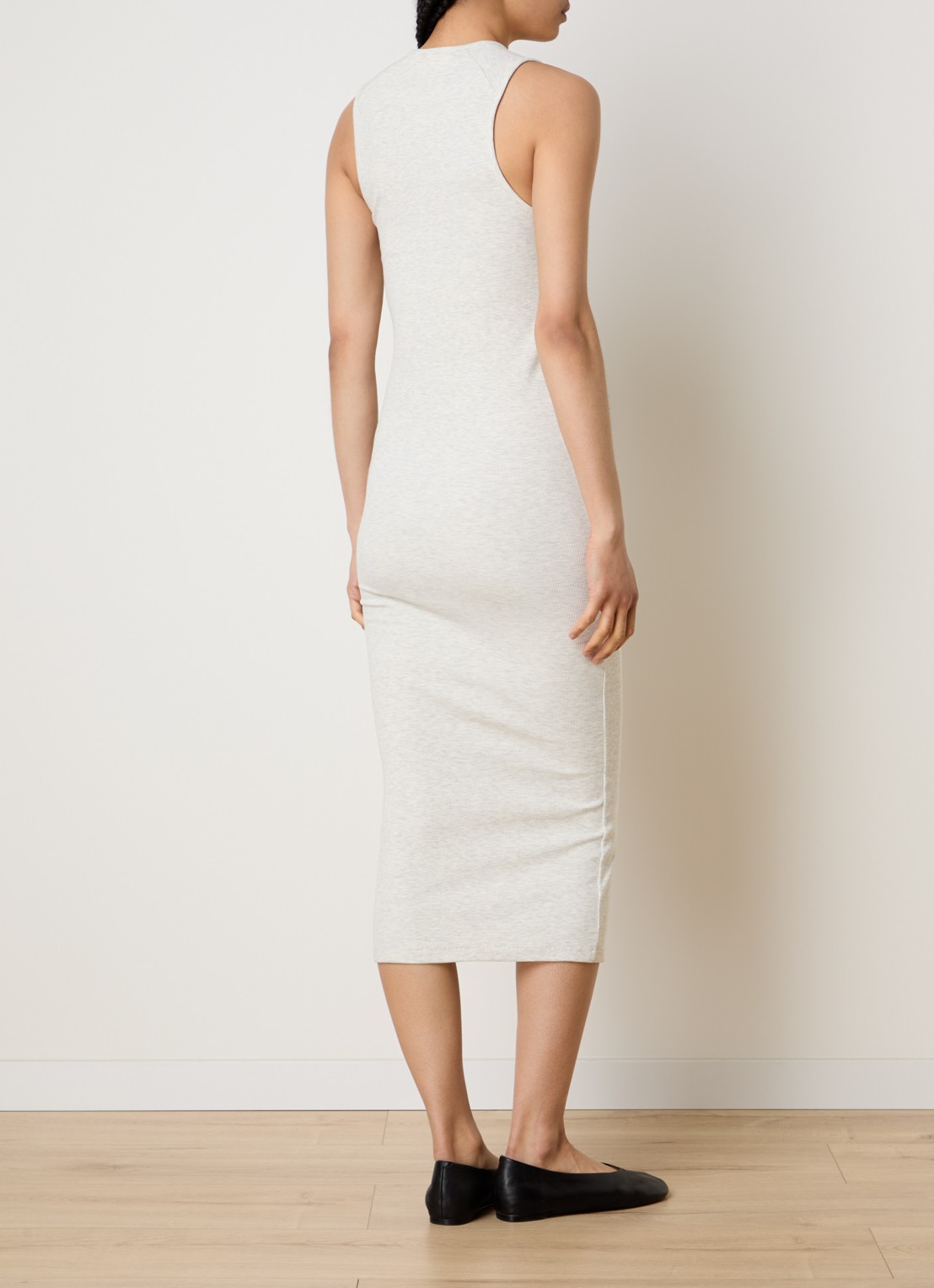Fear of God Essentials Midi jurk met ronde hals - achterkant gebroken wit
