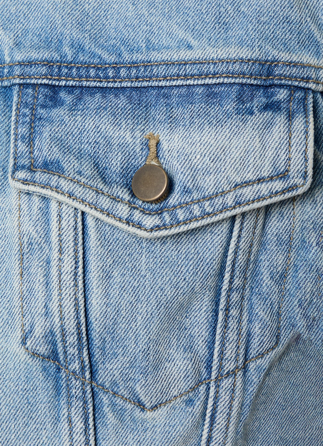 Fear of God Essentials Spijkerjas met steekzakken - detail 3 indigo