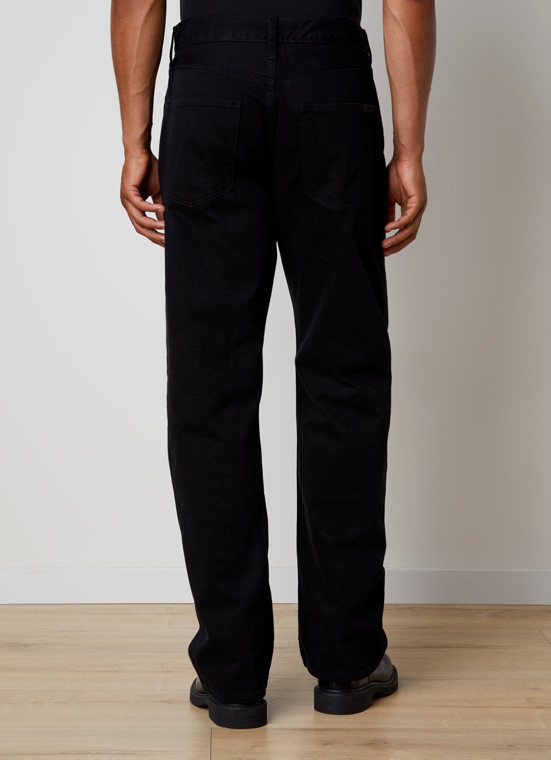Fear of God Essentials Straight leg jeans met gekleurde wassing - achterkant 5 zwart