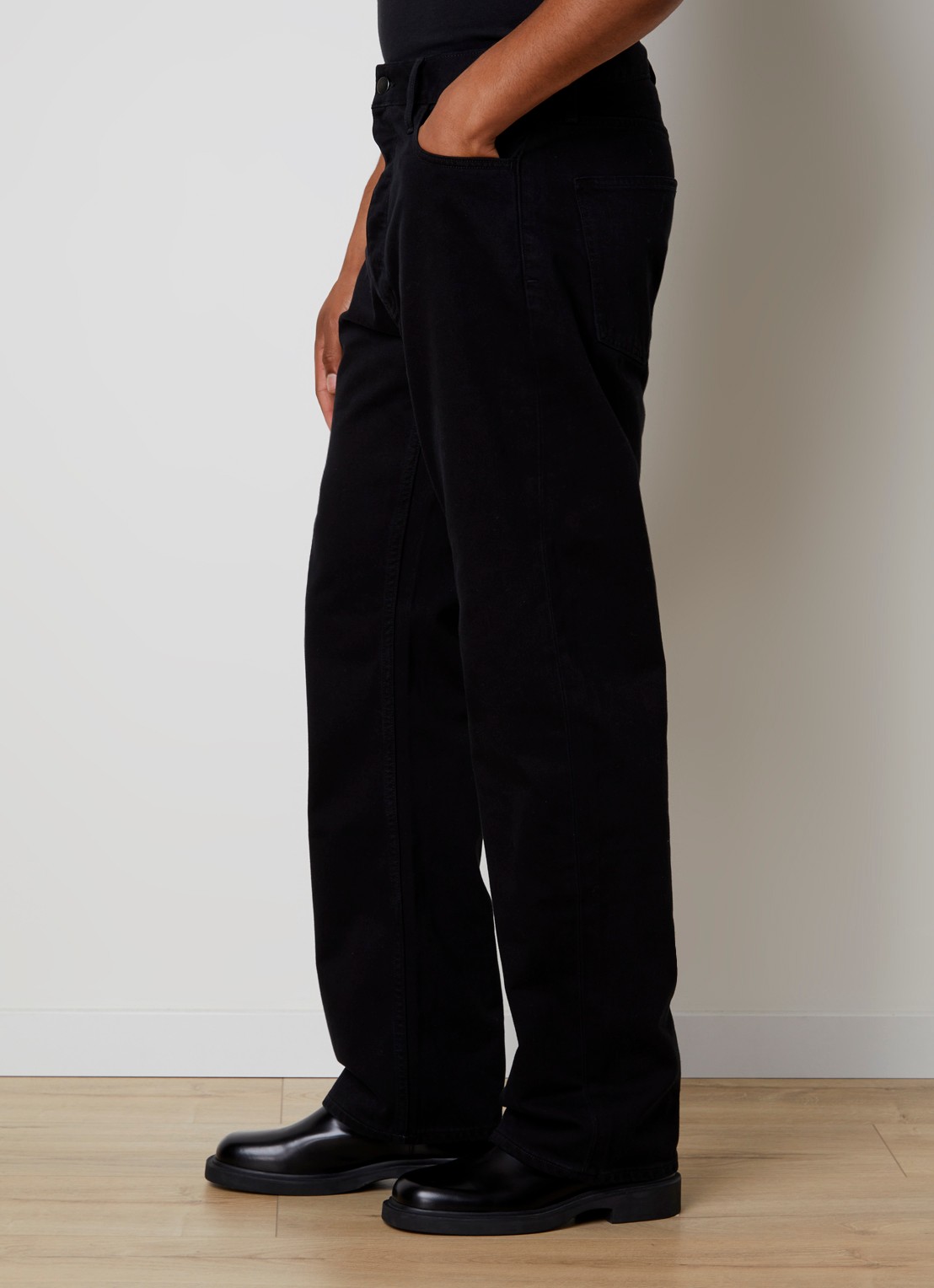 Fear of God Essentials Straight leg jeans met gekleurde wassing - detail 2 zwart