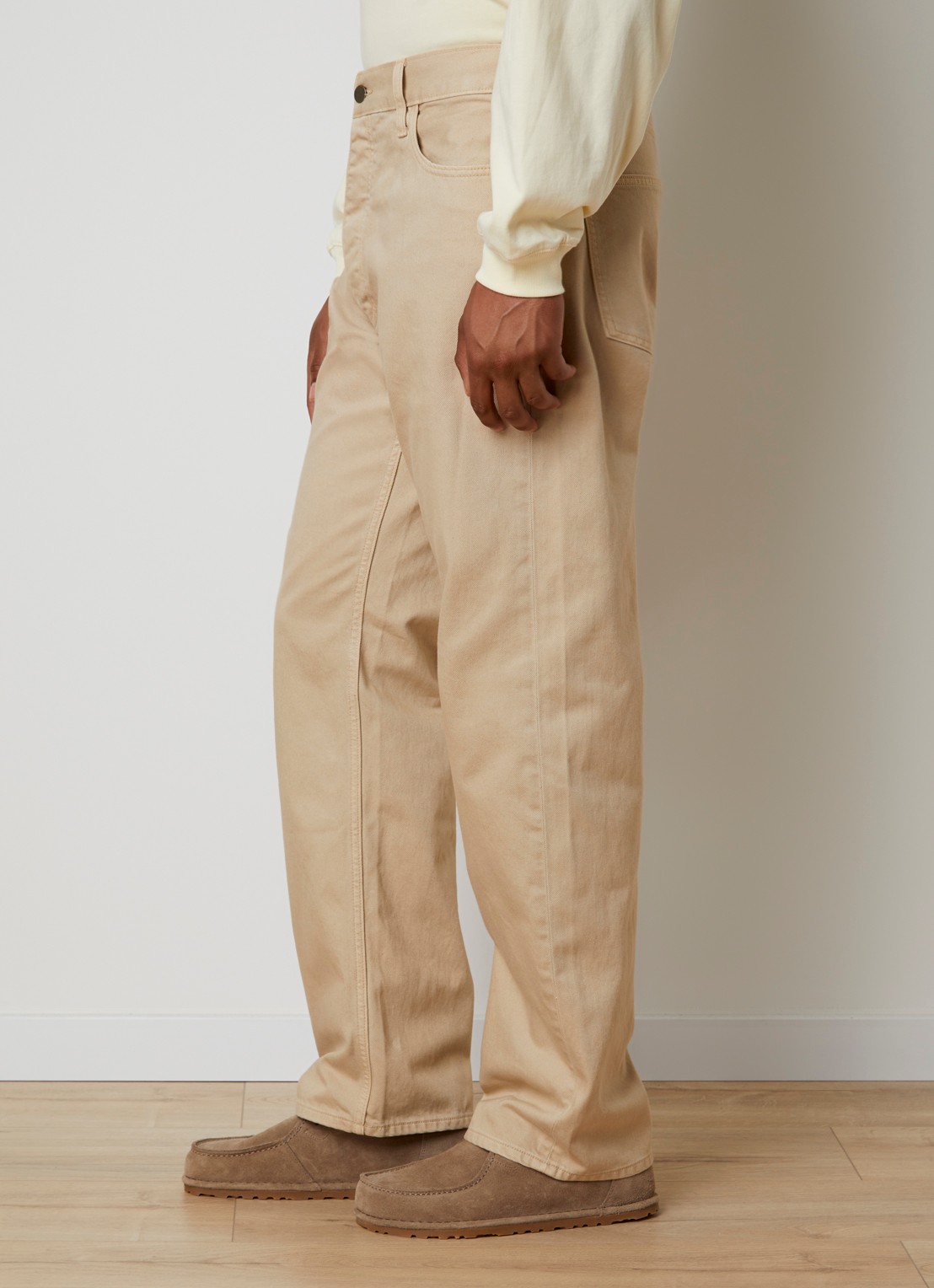 Fear of God Essentials Straight leg jeans met gekleurde wassing - detail 2 beige