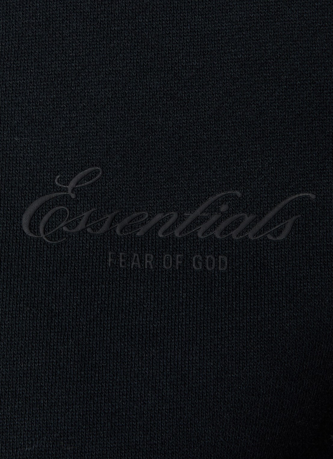 Fear of God Essentials Sweater met logo en ronde hals - detail 4 zwart