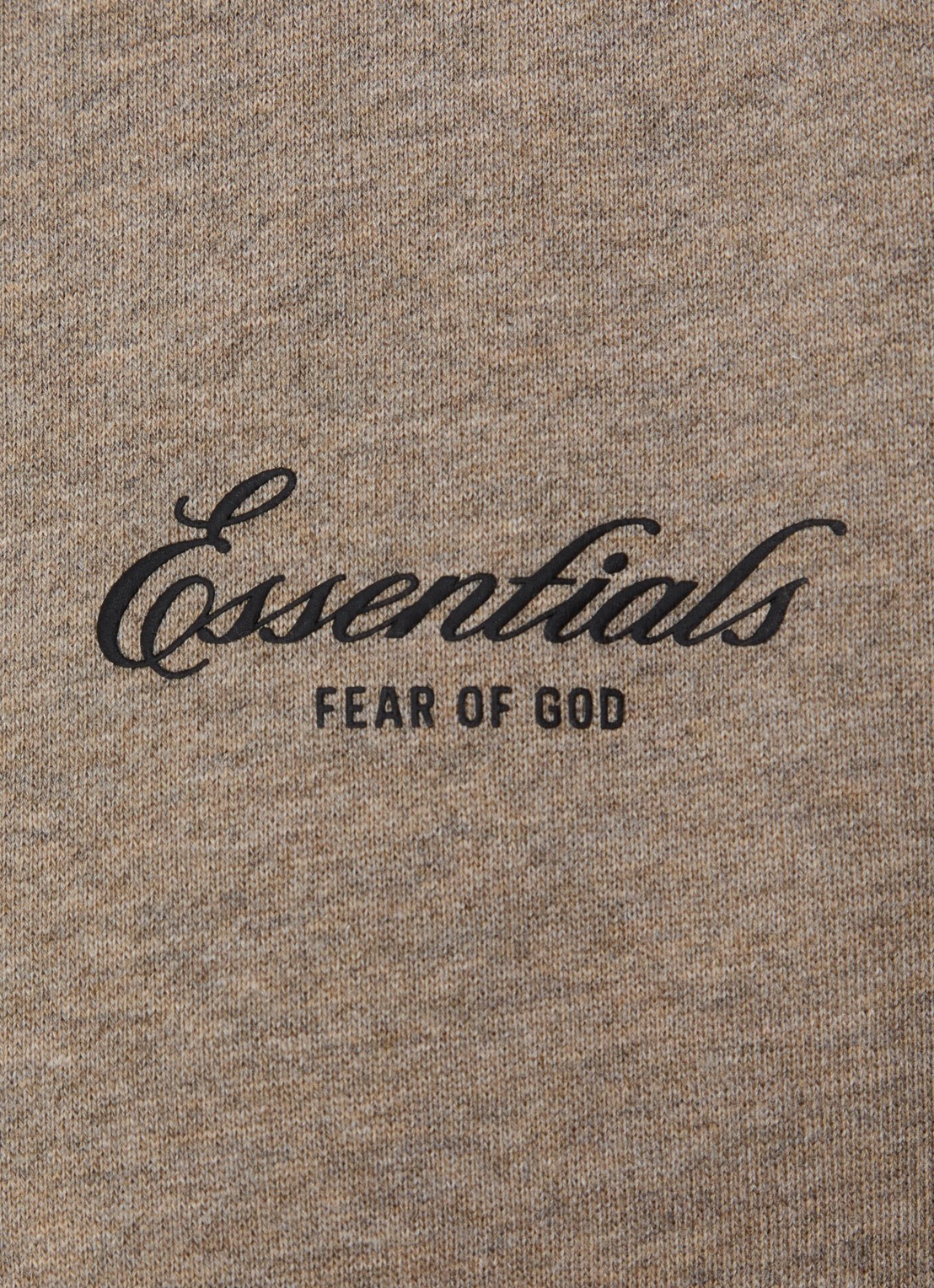 Fear of God Essentials Sweater met logo en ronde hals - detail 5 zand