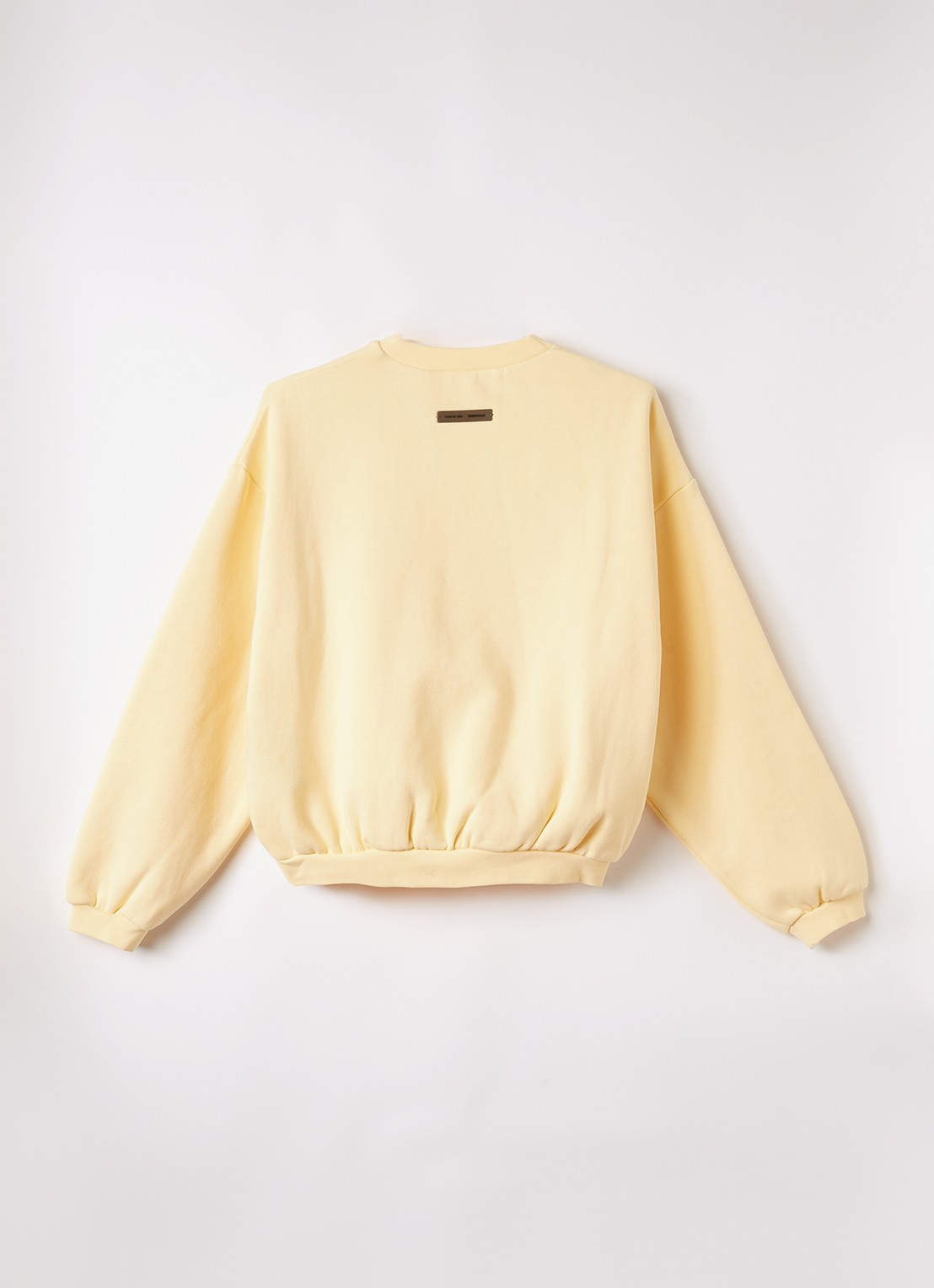 Fear of God Essentials Sweater met logoborduring - voorkant 2 geel