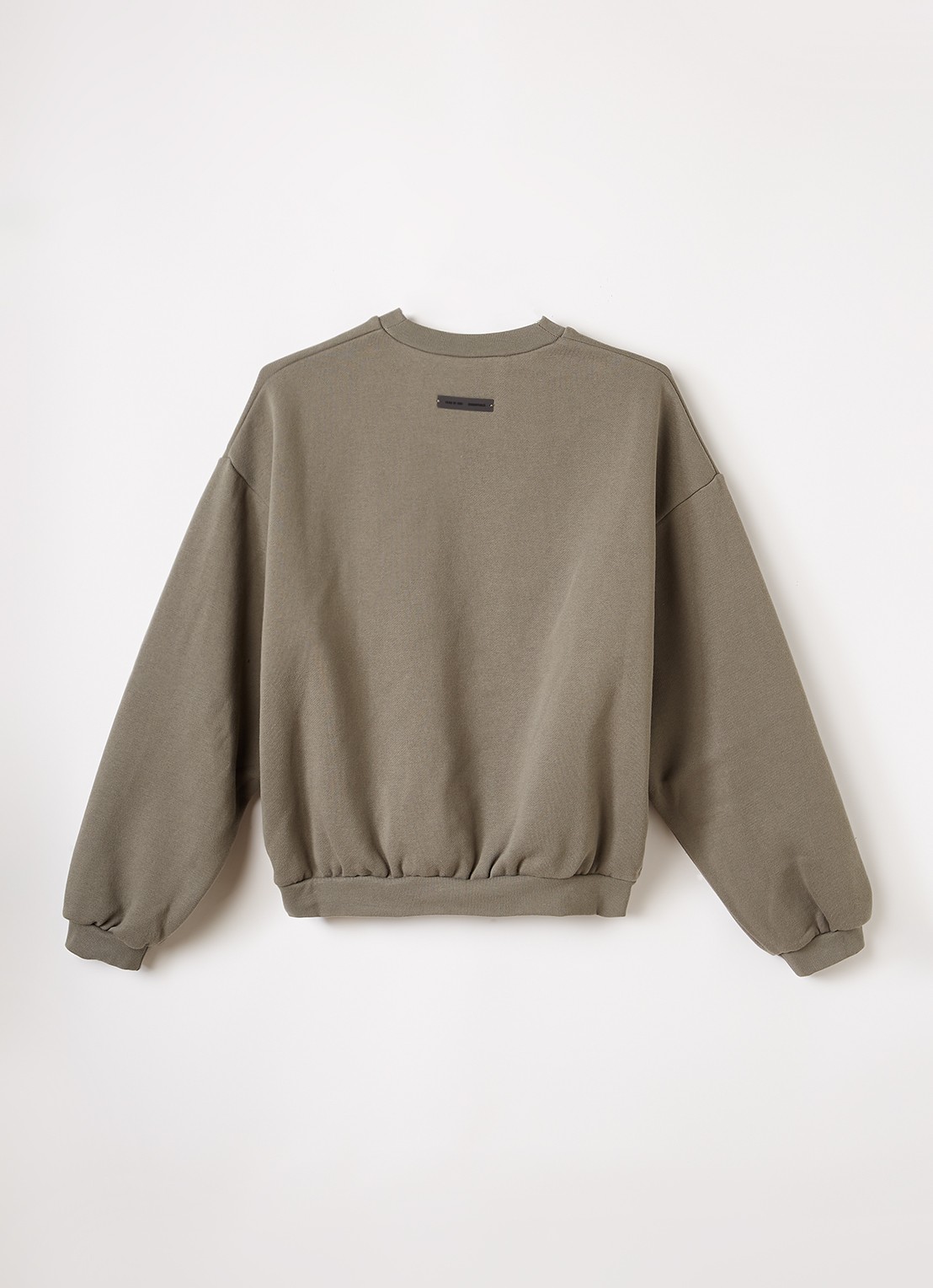 Fear of God Essentials Sweater met logoborduring - voorkant 2 legergroen