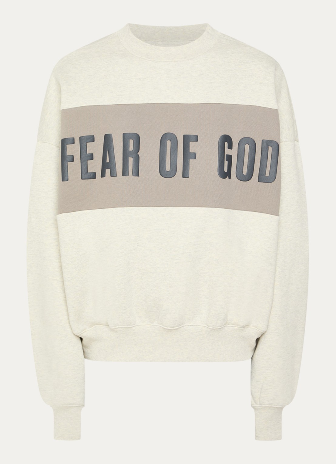 Fear of God Essentials Sweater met logoprint - voorkant beige