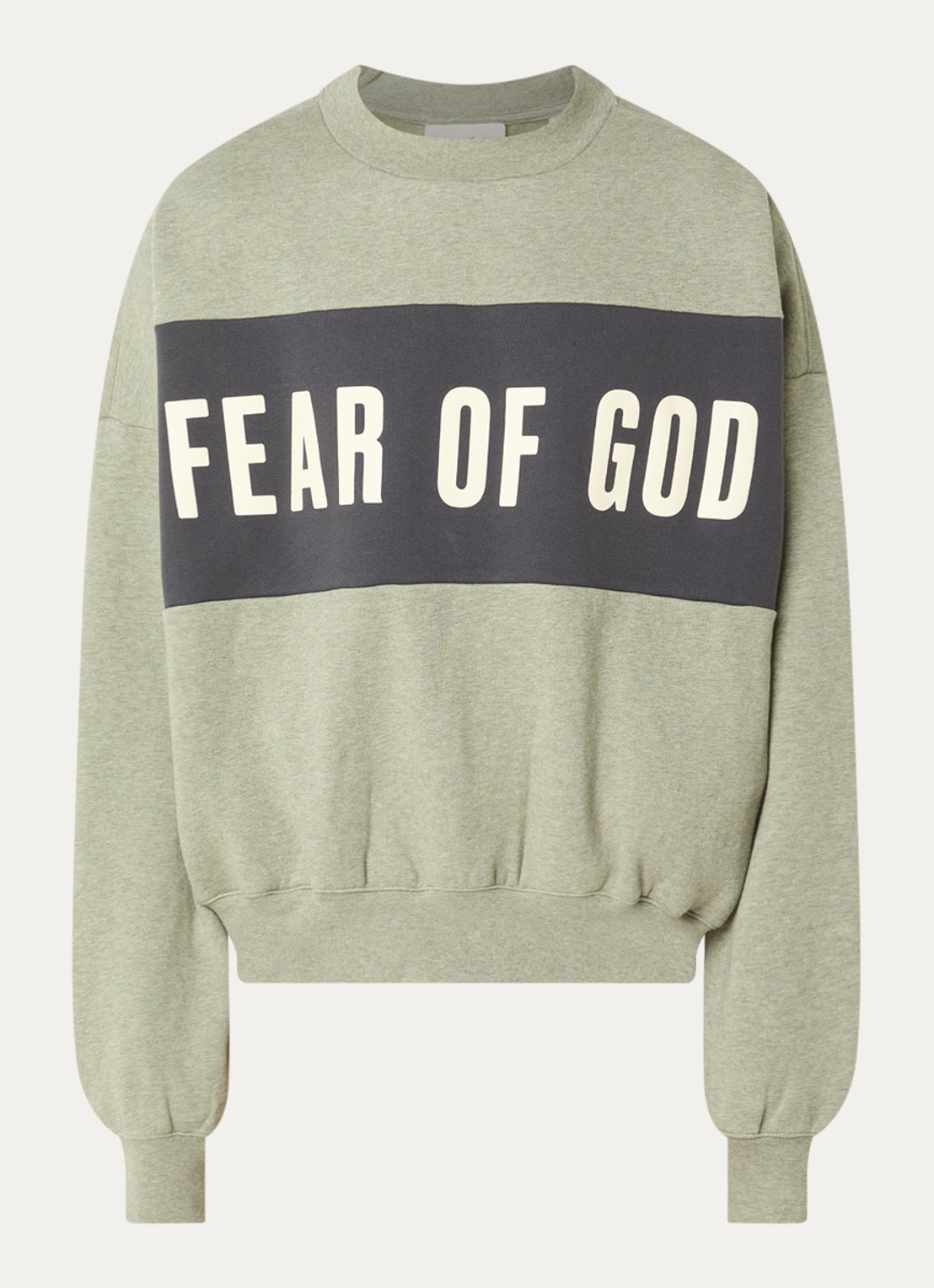 Fear of God Essentials Sweater met logoprint - voorkant grijs